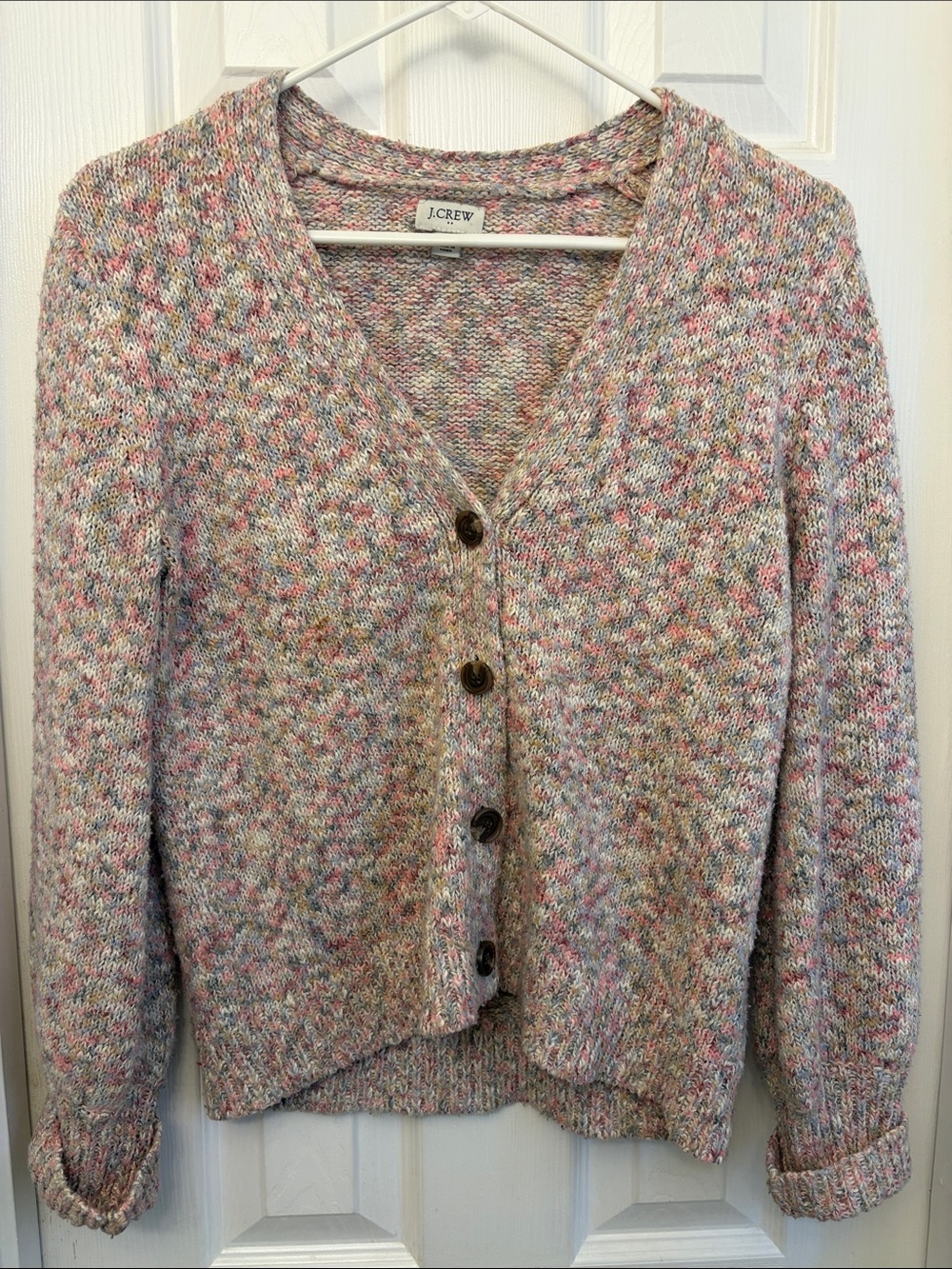 J Crew pink heather cardigan